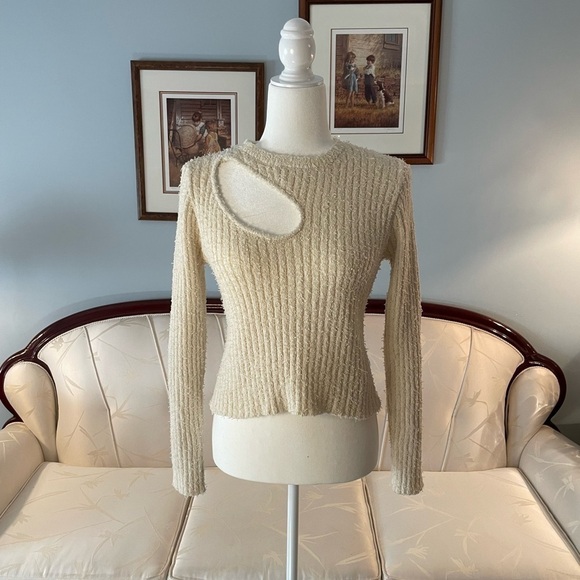 New Zara Textured Light Beige Sweater - Picture 12 of 14